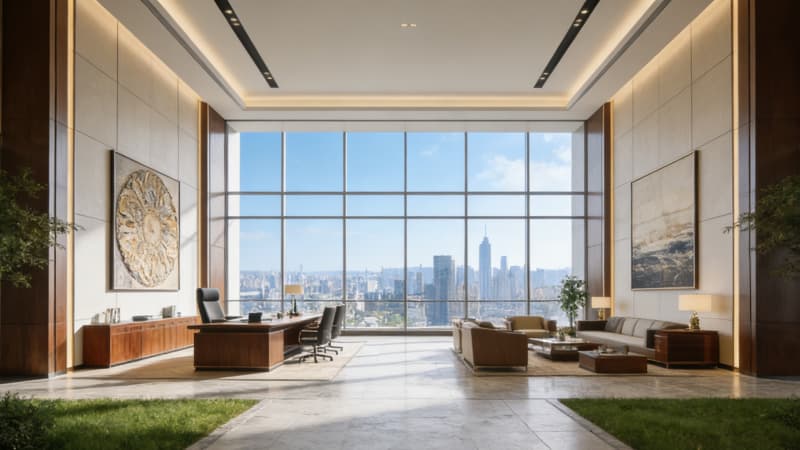 合肥3000平企业办公室设计方案，现代简约高端办公空间定制