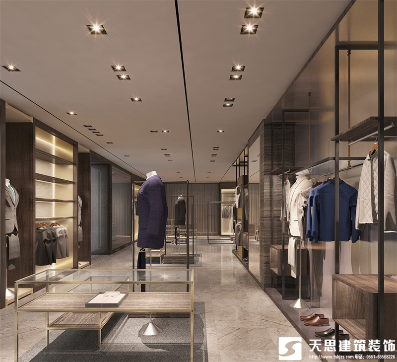 男装店装修设计风格，男装店装修，男装店设计
